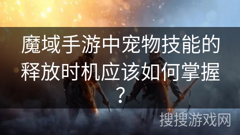 魔域手游中宠物技能的释放时机应该如何掌握？