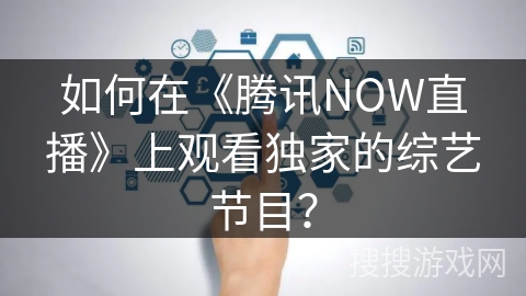 如何在《腾讯NOW直播》上观看独家的综艺节目？