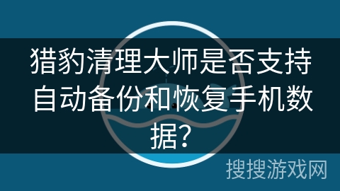 猎豹清理大师是否支持自动备份和恢复手机数据？