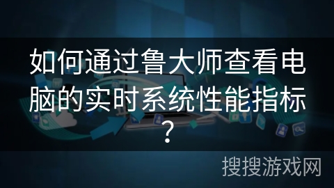 如何通过鲁大师查看电脑的实时系统性能指标？