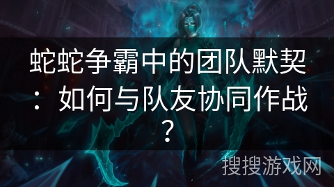 蛇蛇争霸中的团队默契：如何与队友协同作战？