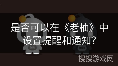 是否可以在《老柚》中设置提醒和通知? 是否可以在《老柚》中设置提醒和通知?