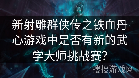 新射雕群侠传之铁血丹心游戏中是否有新的武学大师挑战赛？