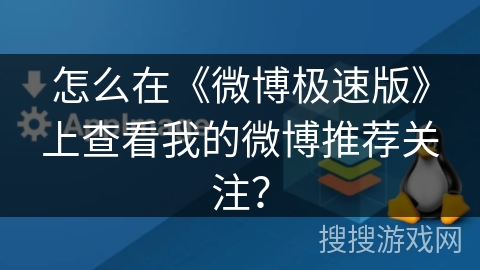 怎么在《微博极速版》上查看我的微博推荐关注？