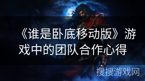 《谁是卧底移动版》游戏中的团队合作心得