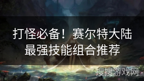 打怪必备！赛尔特大陆最强技能组合推荐
