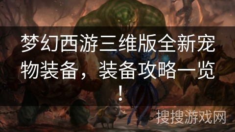梦幻西游三维版全新宠物装备，装备攻略一览！