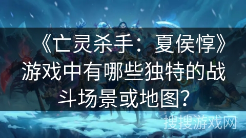 《亡灵杀手：夏侯惇》游戏中有哪些独特的战斗场景或地图？