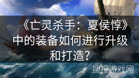 《亡灵杀手：夏侯惇》中的装备如何进行升级和打造？