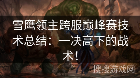 雪鹰领主跨服巅峰赛技术总结：一决高下的战术！