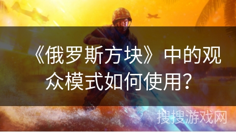 《俄罗斯方块》中的观众模式如何使用？