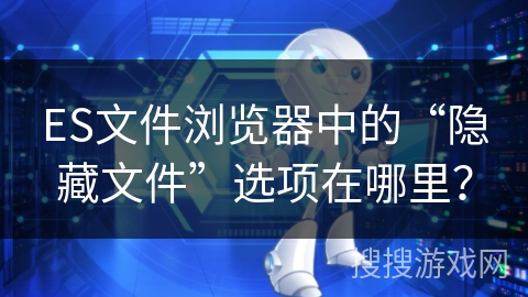 ES文件浏览器中的“隐藏文件”选项在哪里？