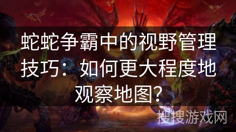 蛇蛇争霸中的视野管理技巧：如何更大程度地观察地图？