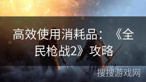 高效使用消耗品：《全民枪战2》攻略