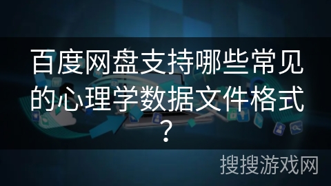 百度网盘支持哪些常见的心理学数据文件格式？