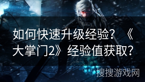 如何快速升级经验？《大掌门2》经验值获取？