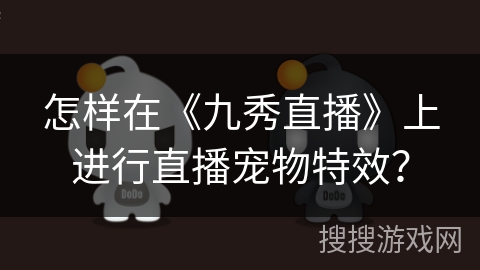 怎样在《九秀直播》上进行直播宠物特效？
