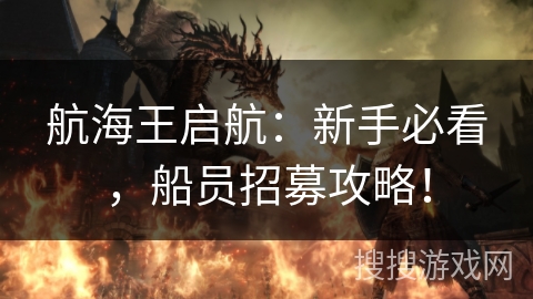 航海王启航：新手必看，船员招募攻略！
