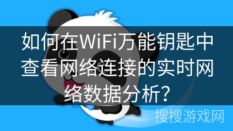 如何在WiFi万能钥匙中查看网络连接的实时网络数据分析？