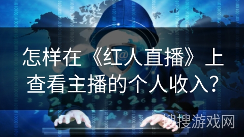 怎样在《红人直播》上查看主播的个人收入？