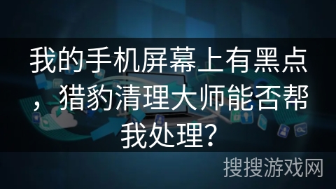 我的手机屏幕上有黑点，猎豹清理大师能否帮我处理？