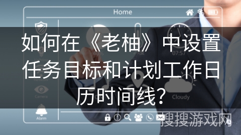 如何在《老柚》中设置任务目标和计划工作日历时间线？