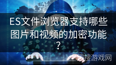 ES文件浏览器支持哪些图片和视频的加密功能？