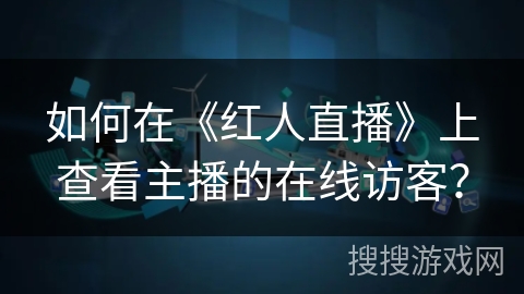 如何在《红人直播》上查看主播的在线访客？