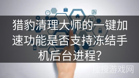 猎豹清理大师的一键加速功能是否支持冻结手机后台进程？