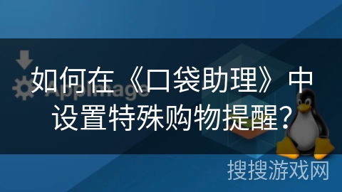 如何在《口袋助理》中设置特殊购物提醒？
