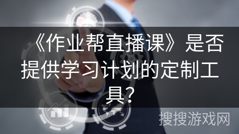 《作业帮直播课》是否提供学习计划的定制工具？
