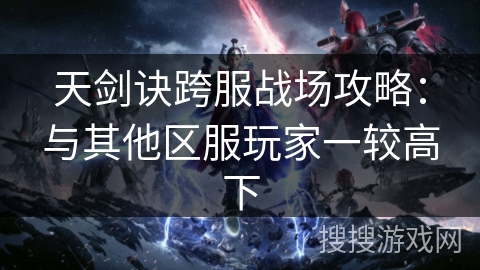 天剑诀跨服战场攻略：与其他区服玩家一较高下