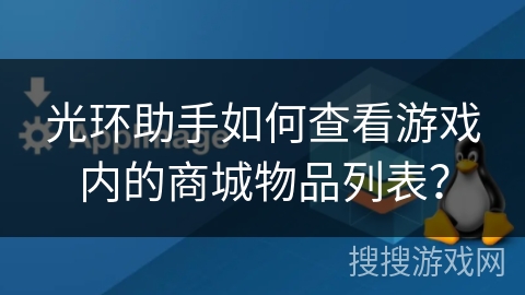 光环助手如何查看游戏内的商城物品列表？