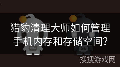 猎豹清理大师如何管理手机内存和存储空间？