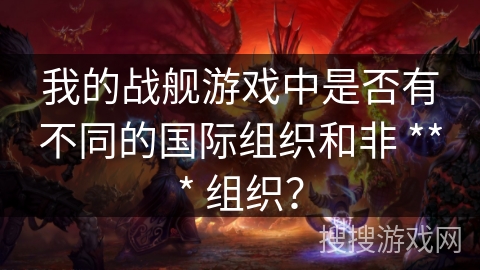 我的战舰游戏中是否有不同的国际组织和非 *** 组织？