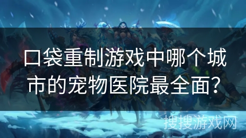 口袋重制游戏中哪个城市的宠物医院最全面？