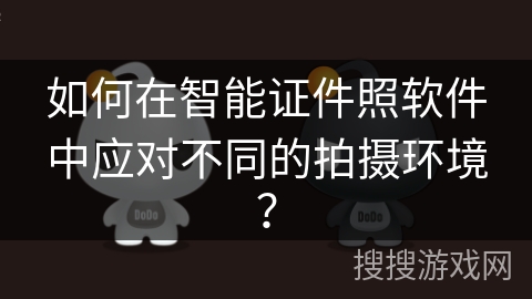 如何在智能证件照软件中应对不同的拍摄环境？