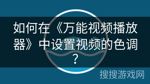 如何在《万能视频播放器》中设置视频的色调？