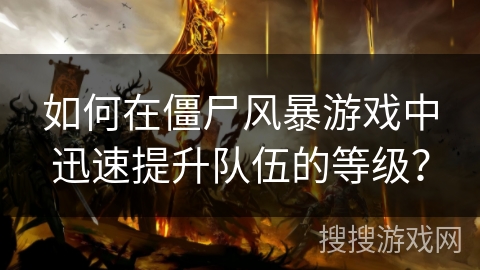 如何在僵尸风暴游戏中迅速提升队伍的等级？