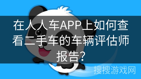 在人人车APP上如何查看二手车的车辆评估师报告？