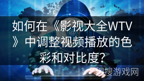如何在《影视大全WTV》中调整视频播放的色彩和对比度？