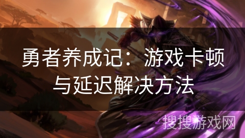勇者养成记：游戏卡顿与延迟解决方法