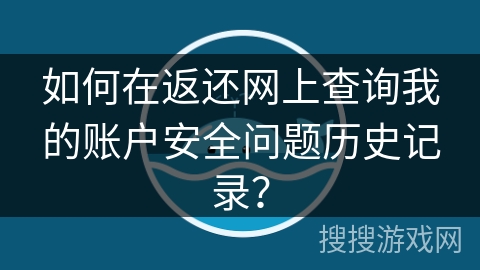 如何在返还网上查询我的账户安全问题历史记录？