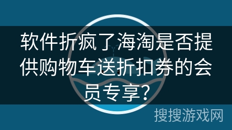 软件折疯了海淘是否提供购物车送折扣券的会员专享？