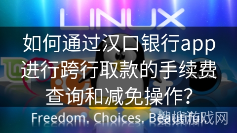 如何通过汉口银行app进行跨行取款的手续费查询和减免操作？
