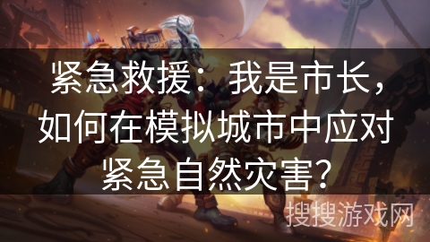 紧急救援：我是市长，如何在模拟城市中应对紧急自然灾害？