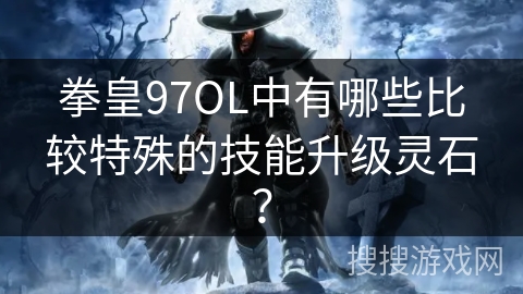拳皇97OL中有哪些比较特殊的技能升级灵石？