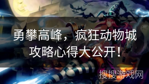 勇攀高峰，疯狂动物城攻略心得大公开！