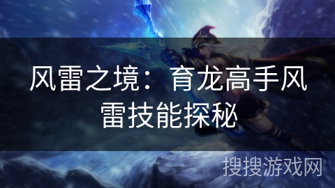 风雷之境：育龙高手风雷技能探秘