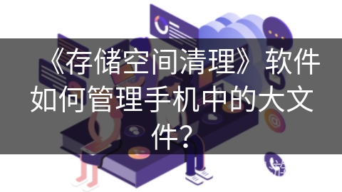 《存储空间清理》软件如何管理手机中的大文件？